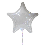 Шар со светом звезда ручка 4 цвета микс