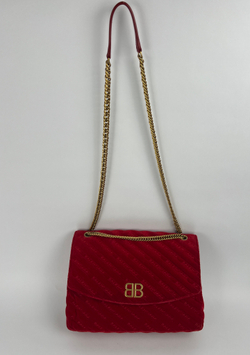 Сумка Balenciaga chain velvet crossbody bag
