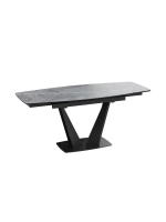 Стол кухонный Черный муар мрамор 130(190)х80х76 см