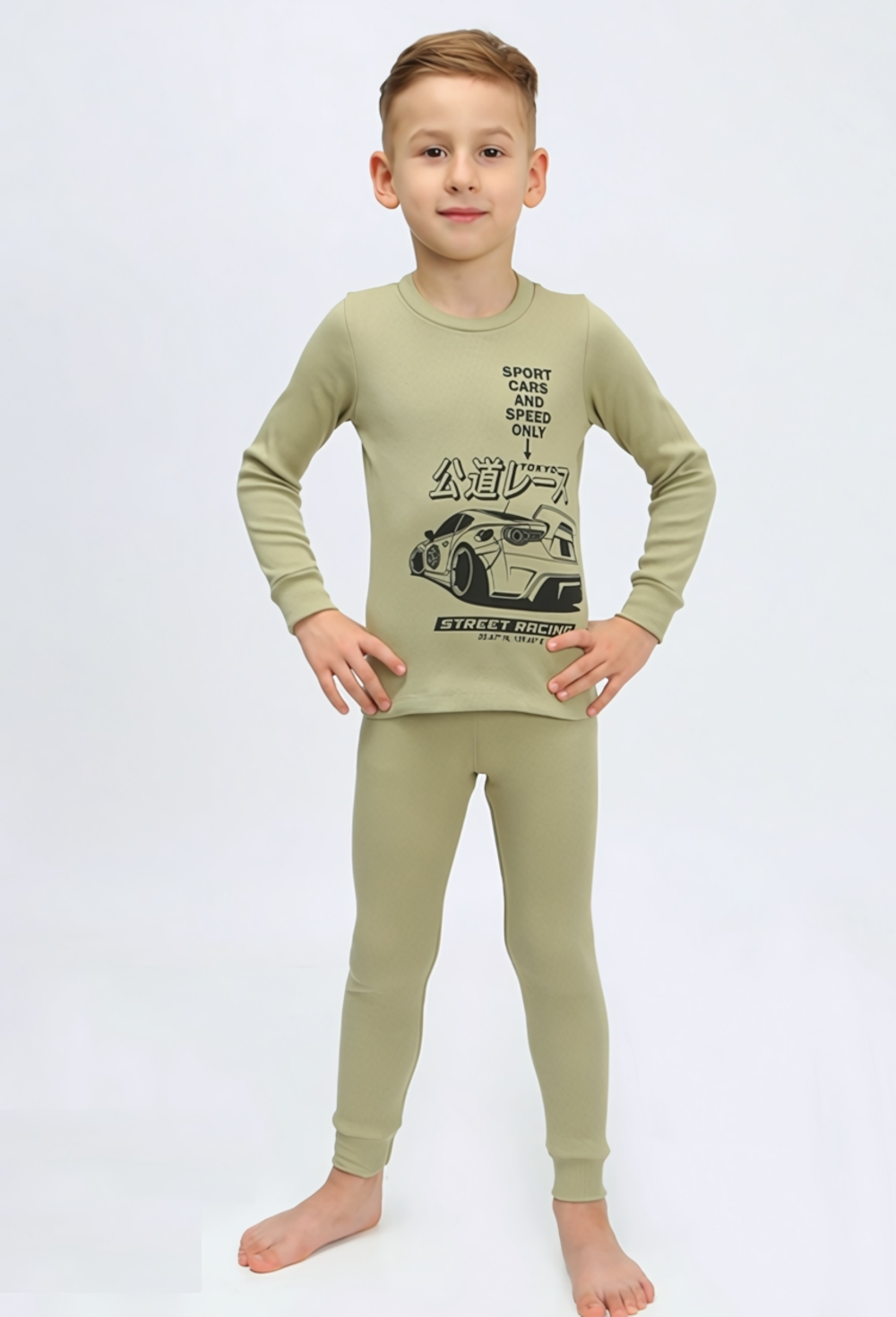 Пижама для мальчиков "Амурчик-1" р.110, Хаки (Ивашка)