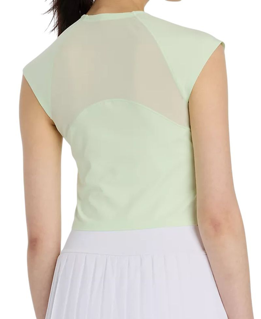 Женский топ теннисный New Balance Tournament Теннисная кепка - салатовый