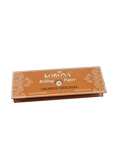 Бумага для сигарет блок "Korona" Orange Original 70мм 50л*50шт