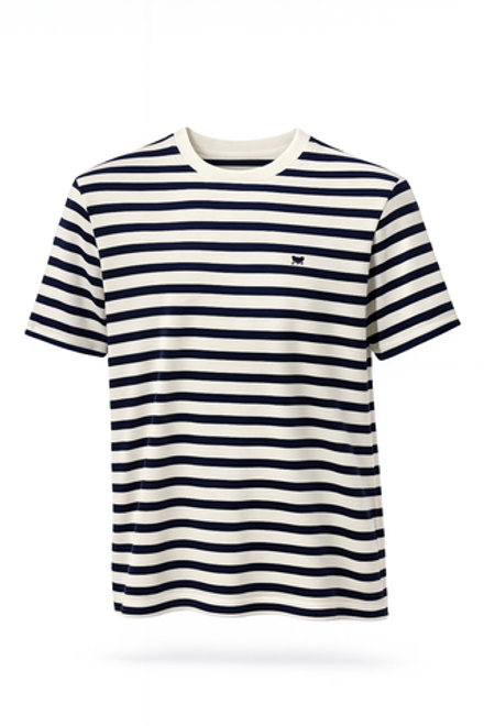 MAX MARA майка - айвори в синюю полоску