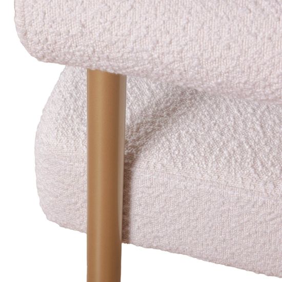 Кресло BIGGI, букле белый, опоры золото