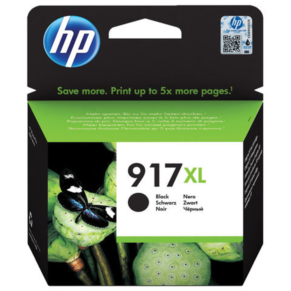 Картридж струйный HP (3YL85AE) для HP OfficeJet Pro 8023, №917XL черный, ресурс 1500 страниц, оригинальный