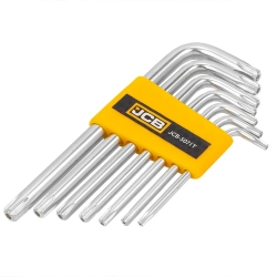 Ключи Г-образные TORX с отверстием, набор 7пр. (Т10Н, Т15Н, Т20Н, Т25Н, Т27Н, Т30Н, Т40Н) JCB JCB-5071T