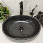 Раковина из мрамора Oval Black Tin Lip MO-61369 52*38*14