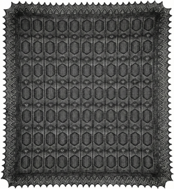 Платок "Северные узоры" из ультрамягкого оренпуха - Черный