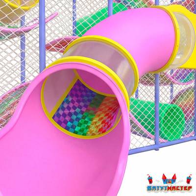 Плоский лабиринт «Цветные Джунгли», 12×1,2×4,2 м