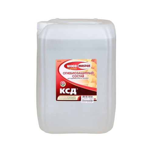 Пропитка по дереву WOODMASTER КСД  огнебиозащита II ст.бесцв.  23кг (Рогнеда) НЕМОРОЗОСТ. от - 5 С
