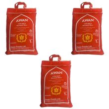 Рис Awan Басмати Golden пропаренный 1 кг, 3 шт