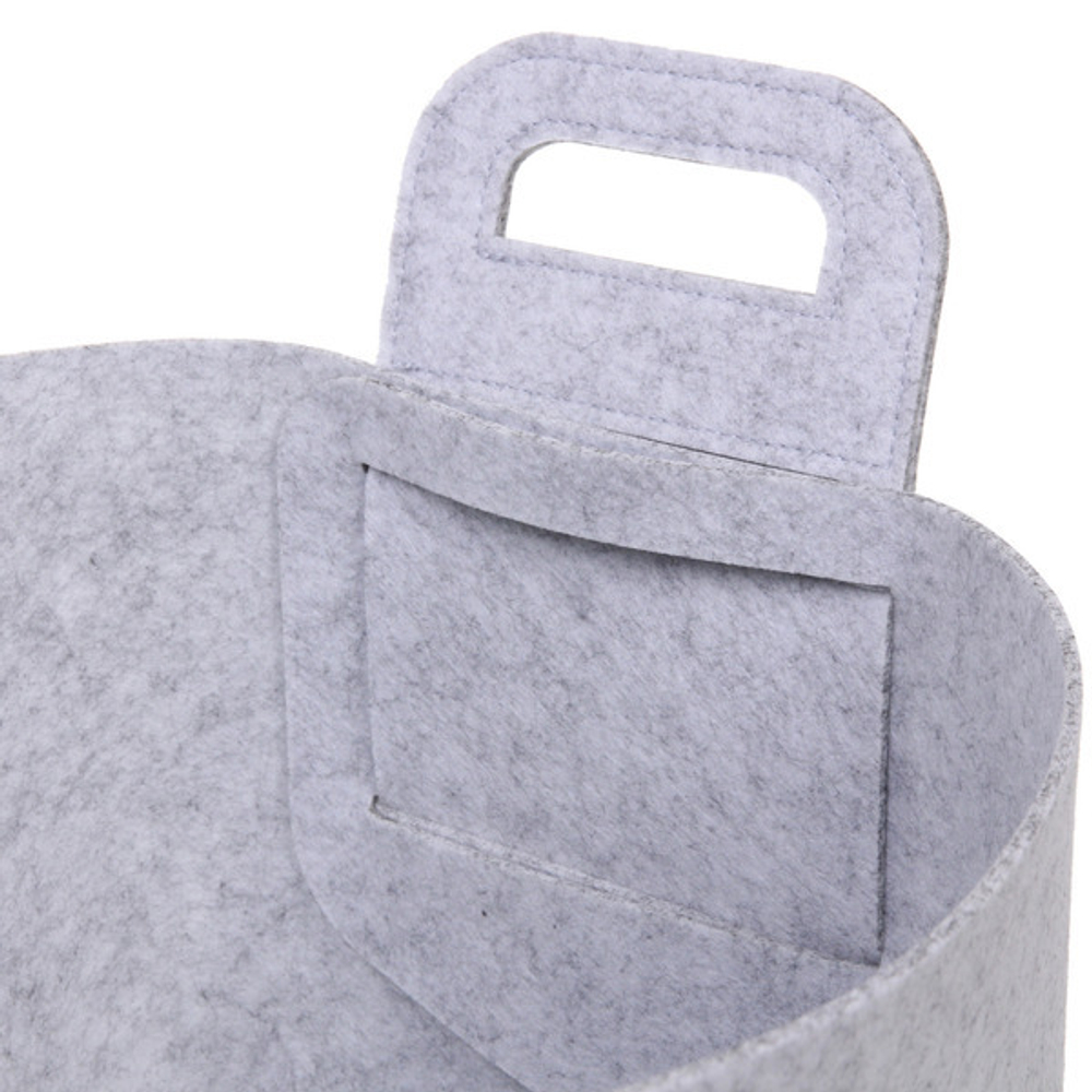 Корзина для хранения войлок 36*26*23 светло-серая