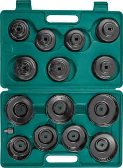 AI050004 Комплект чашек для съема масляных фильтров 65-100 мм, 15 предметов