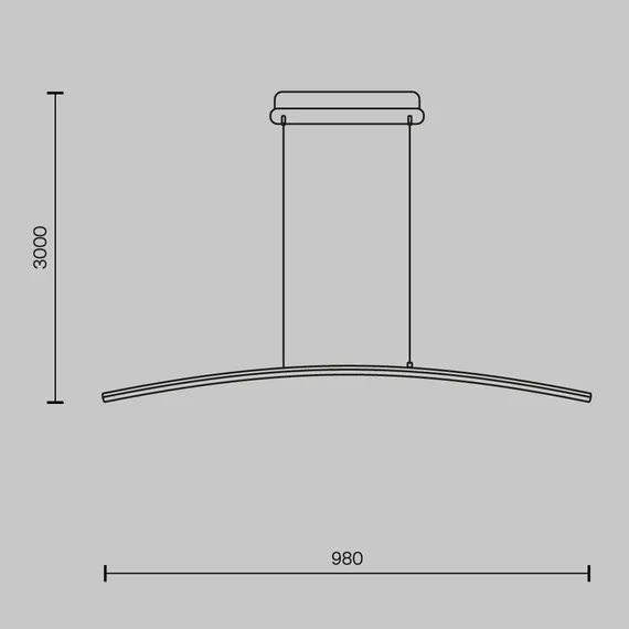 Подвесной светильник Изгиб / Curve 3000-4000К 15Вт Maytoni mod243pl-l18bk