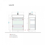 Тумба с раковиной Lana 50 белая