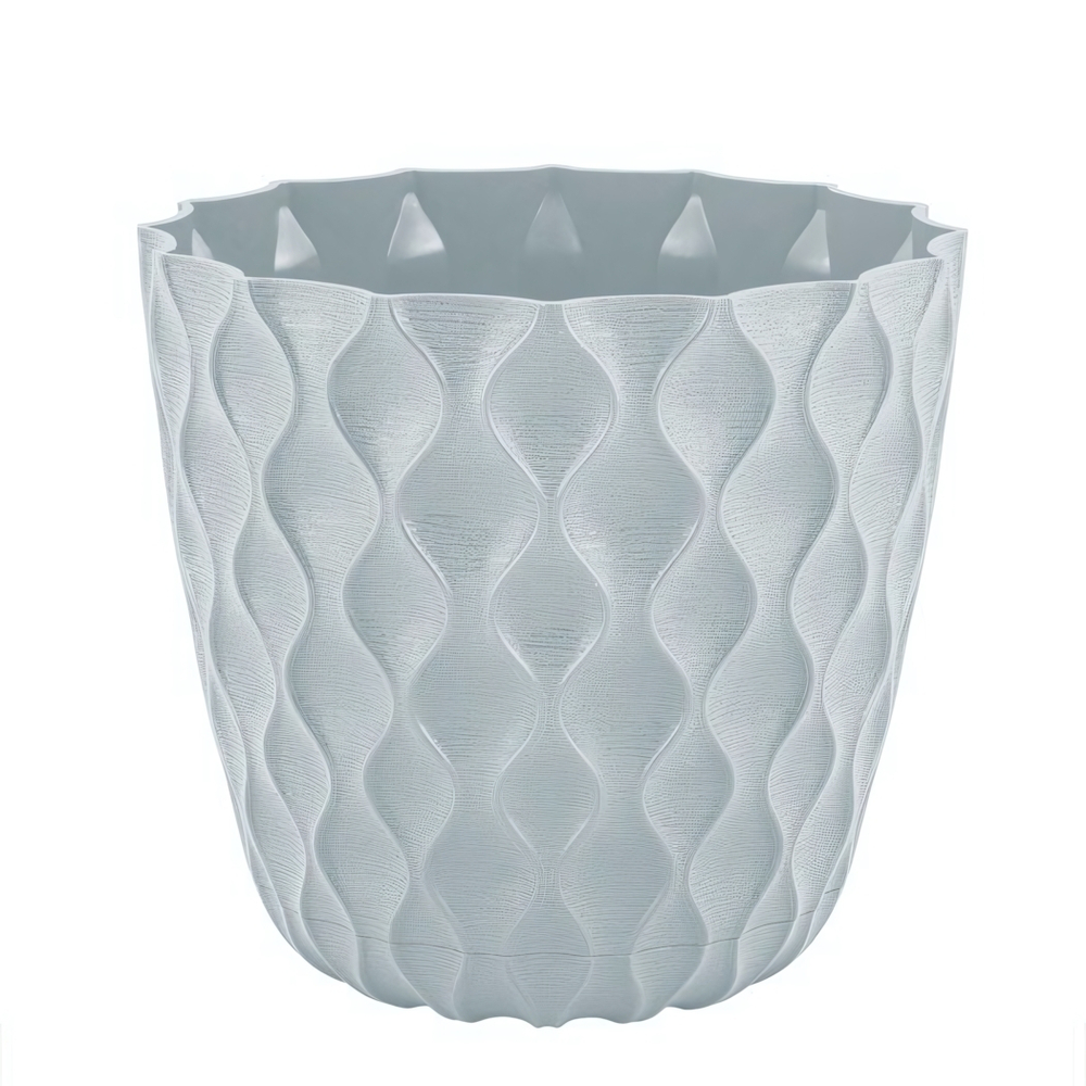 Горшок для цветов InGreen Wave с дренажной сеткой и поддоном 1,4л D145мм французский платан