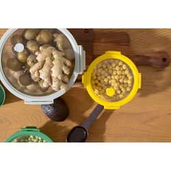 Контейнер для запекания и хранения круглый Click Glass, 1,3 л, светло-серый