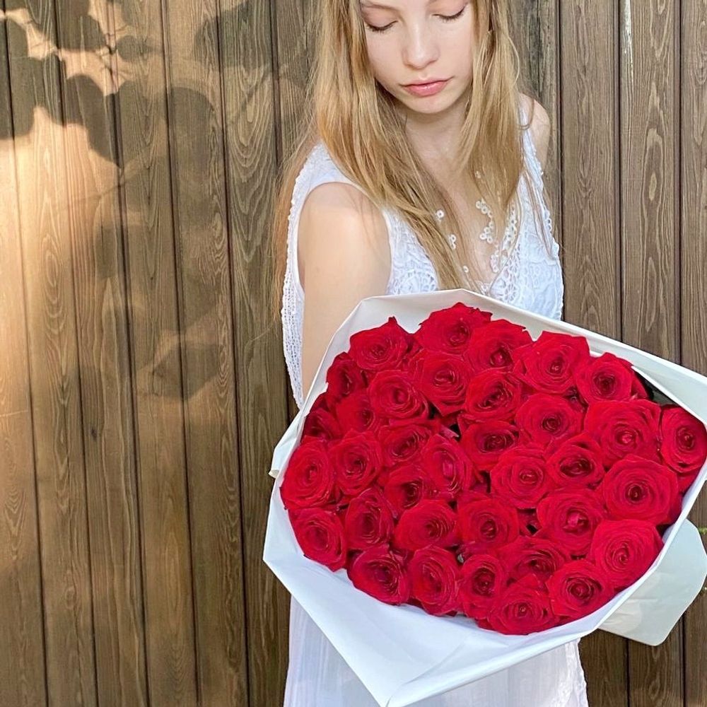 Букет из роз 70см, 35 шт.