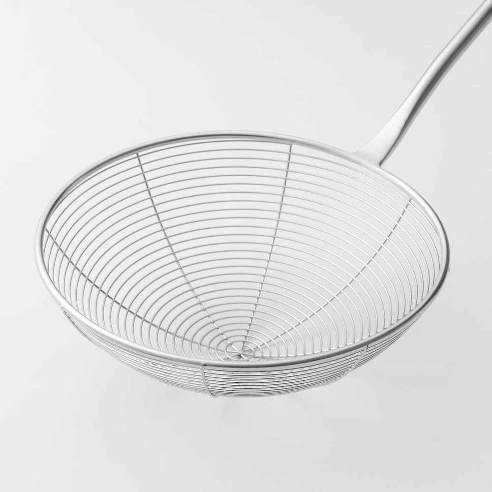 Шумовка IKEA SLITSTARK (СЛИСТАРК), Нержавеющая сталь, Орех