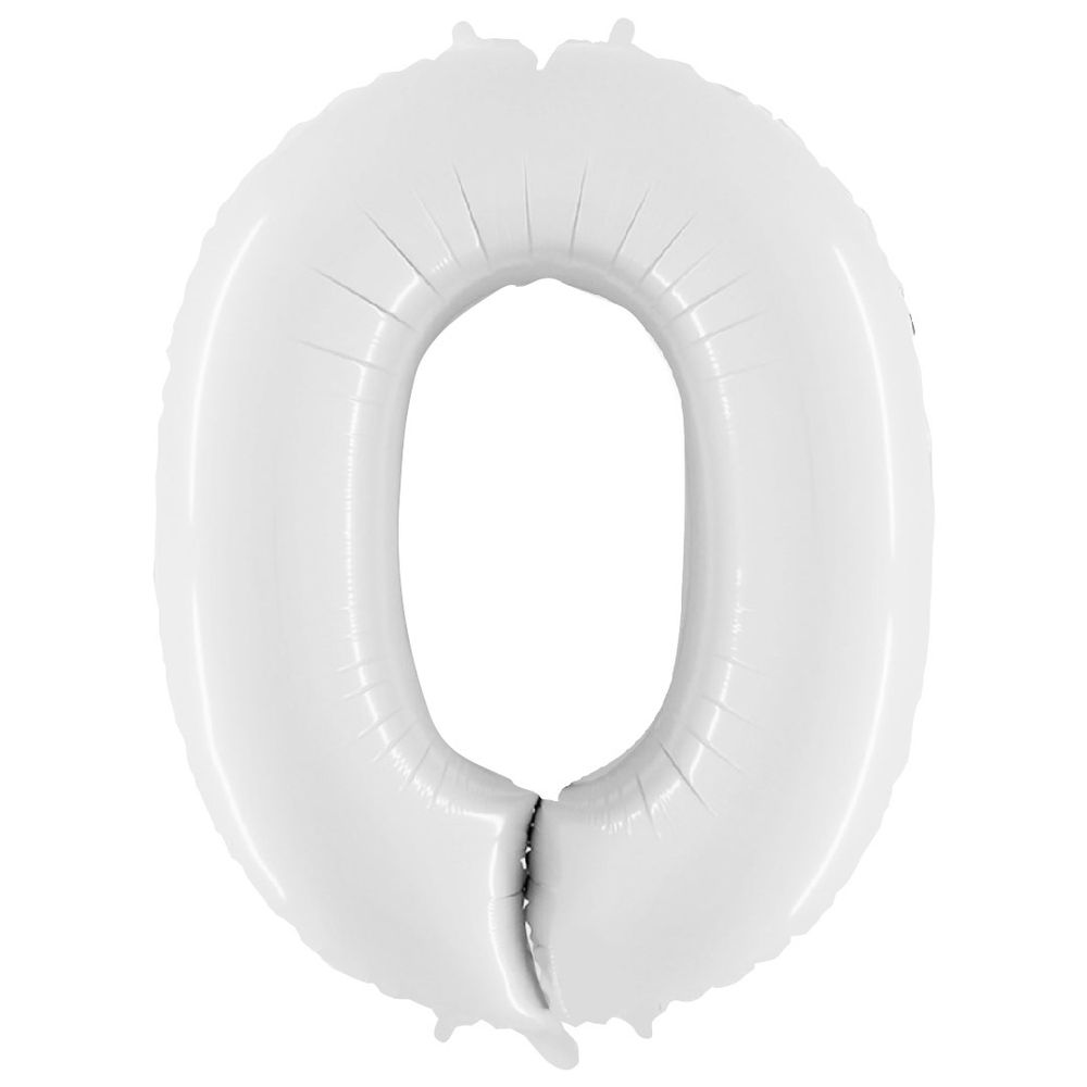 FM (40&#39;&#39;/102 см) Цифра, 0, Белый, 1 шт.