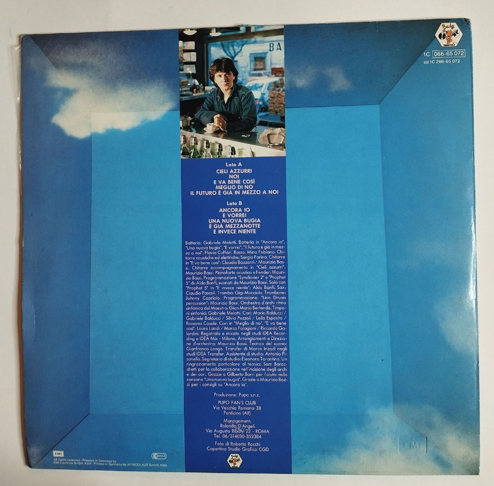 Винтажная виниловая пластинка LP Pupo Cieli Azzurri (Germany 1983)