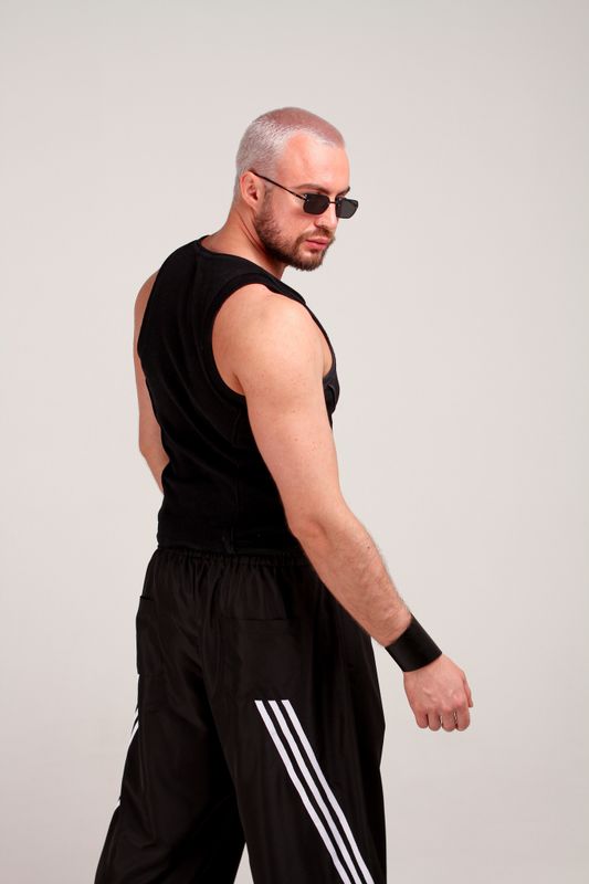 Брюки с лампасами crystal мужские