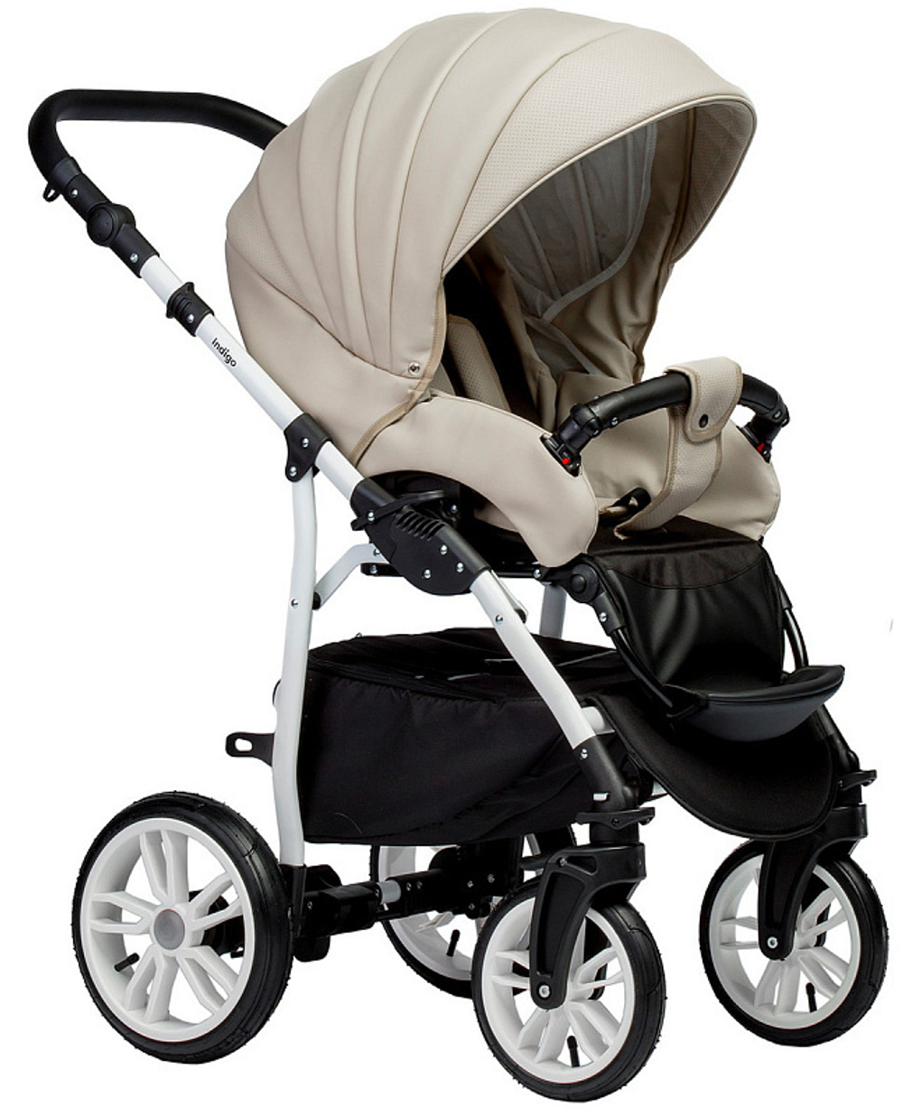 Детская коляска Indigo Indigo Special New 3 в 1 с автокреслом Avionaut Cosmo Is07 св.бежевый
