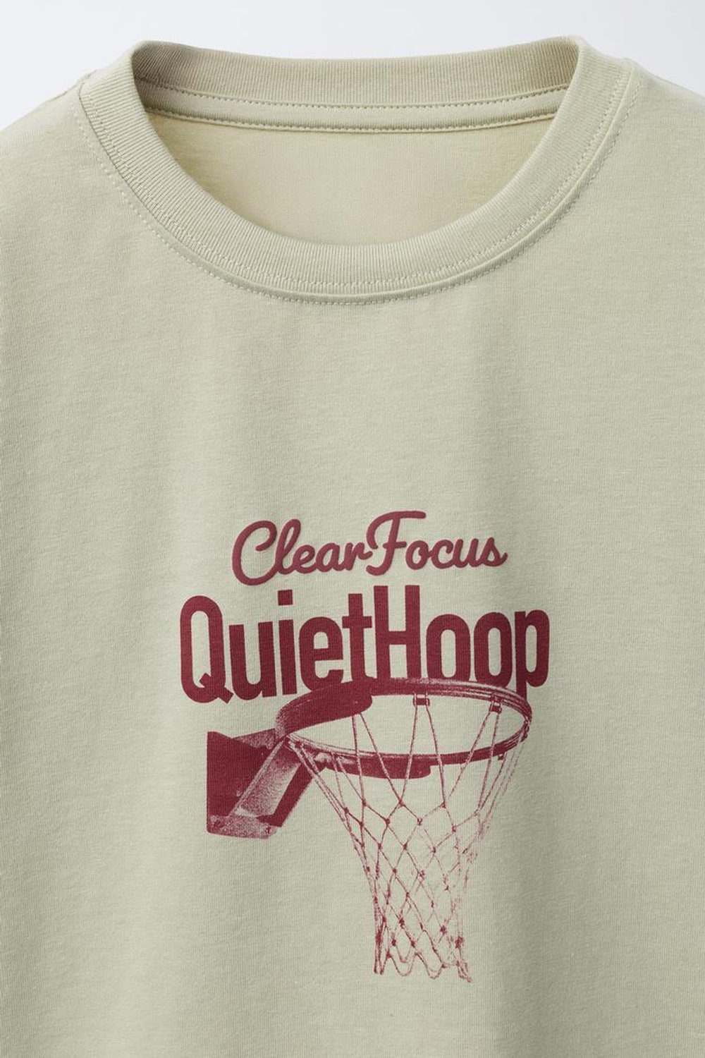 ZARA ЛОНГСЛИВС ПРИНТОМ «СПОРТ», ХАКИ