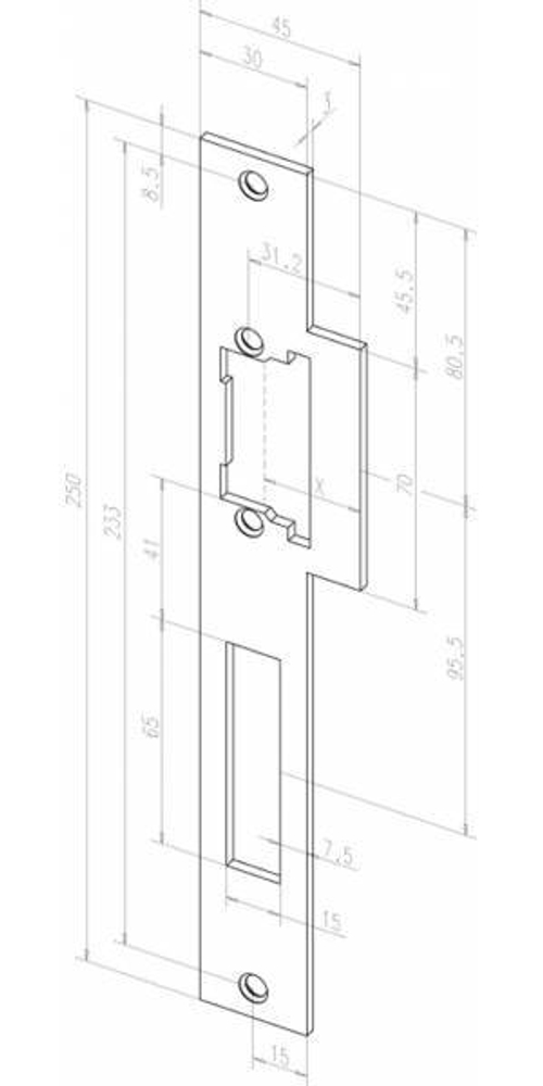 Плоская запорная планка 523