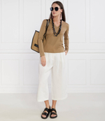 хлопчатобумажный свитер cavour Max Mara Leisure - коричневый(336606366)