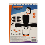 Картон белый А4 8л "Пингвинёнок" немелованный в папке