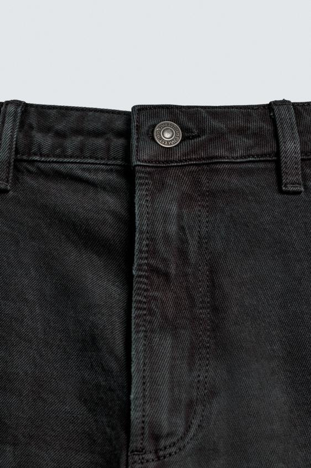 ZARA ШОРТЫ КАРГО СВОБОДНОГО КРОЯ, ЧЕРНЫЙ