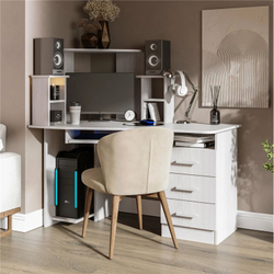 Стол компьютерный № 1*С Дуб анкор светлый / Дуб анкор светлый