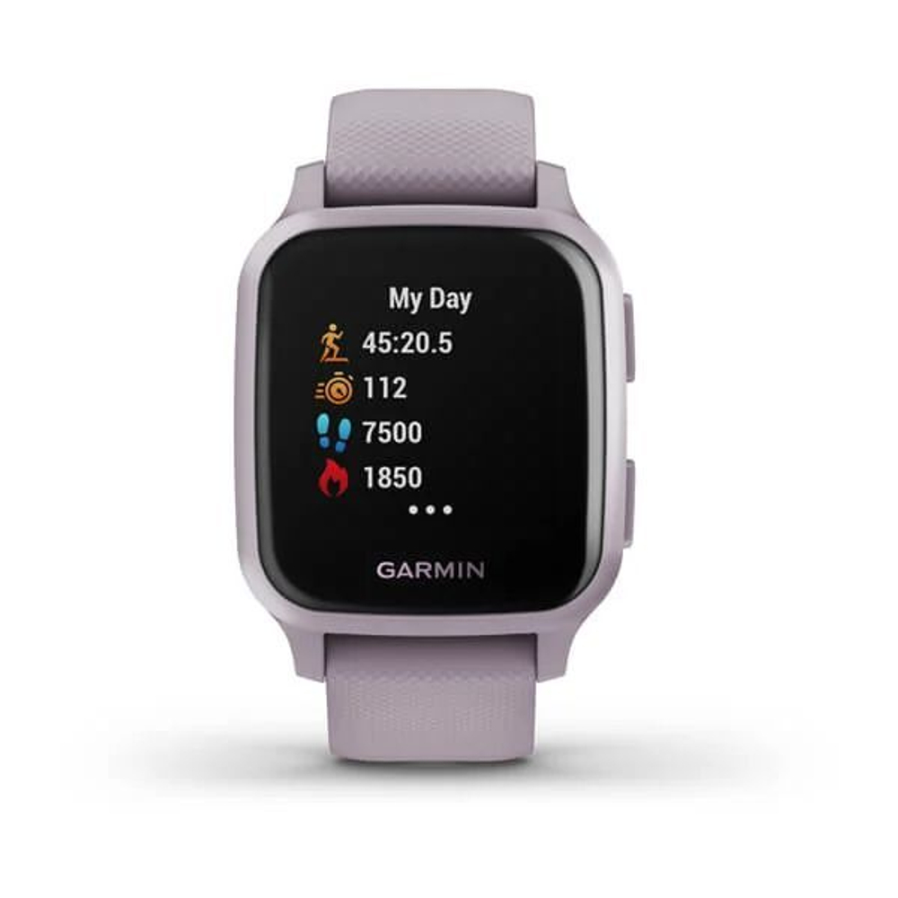 Смарт-часы Garmin Venu Sq орхидея с алюминиевым безелем,  с силиконовым ремешком, 010-02427-12