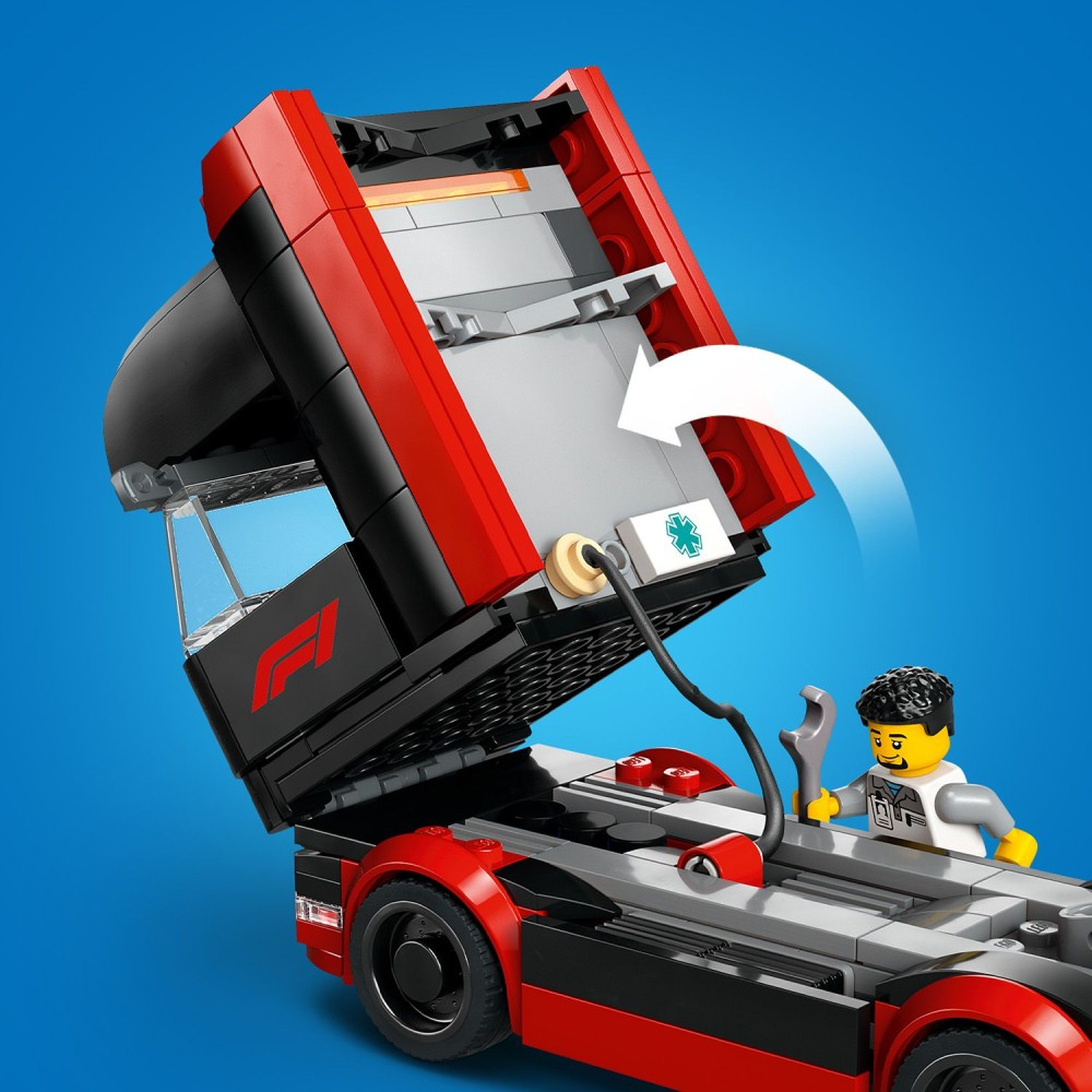 OUTLET LEGO City - F1 Грузовик с болидами RB20 и AMR24 F1 60445