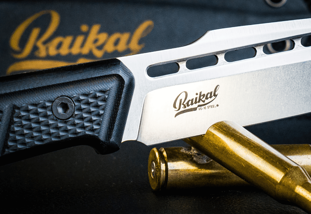 Туристический нож Baikal VG-10 (Cryo) StoneWash Kydex, G10 Черный