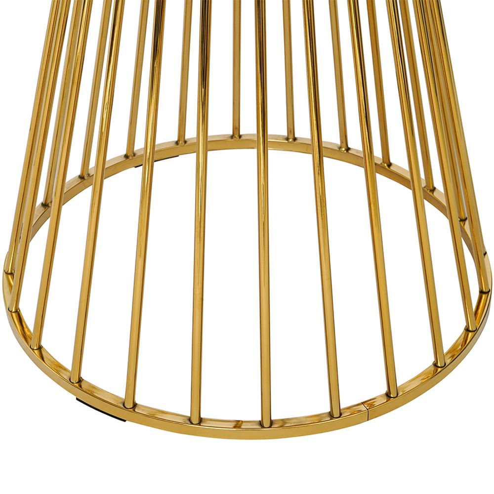 Стол обеденный Tyra, Ø110 см, белый/золотой