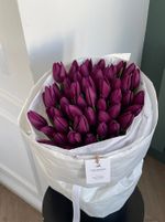 Букет из 51 фиолетового тюльпана - доступен к заказу с 3.03.2025