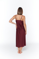 Шелковая сорочка бордо