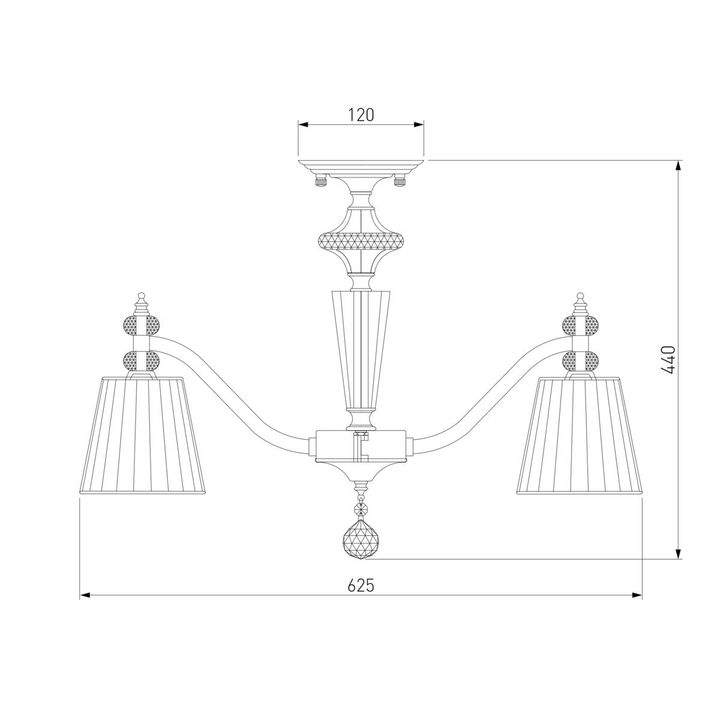 Потолочная люстра Eurosvet Diva 60122/5 хром