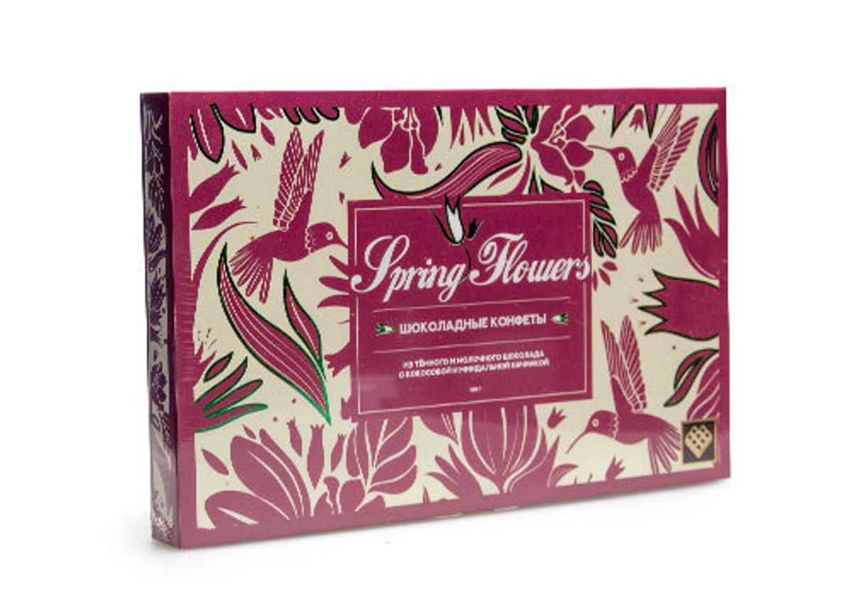 Шоколадные конфеты ручной работы "Spring Flowers", 160г