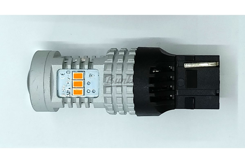 Светодиодная лампа Bunker W21W 14SMD 12V Оранжевая Не полярная