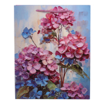 Пакет подарочный "Гортензия" 25*32*11см,глитт,ручки-шнурок,4 диз.микс