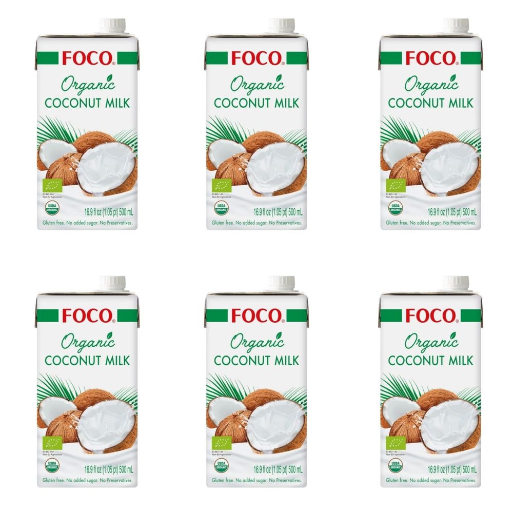 FOCO Organic кокосовое молоко 10-12% 500 мл, 6 шт