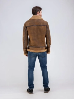 Дубленка мужская натуральная авиатор зимняя Турция