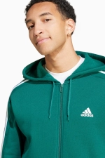 Кофта adidas Essentials Fleece 3S FZ - зеленый