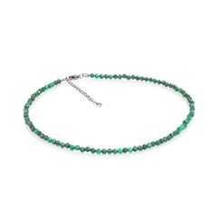 Чокер из камней Малахита ограненного 4 мм