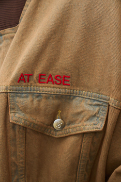 Бомбер DENIM JACKET бежевый