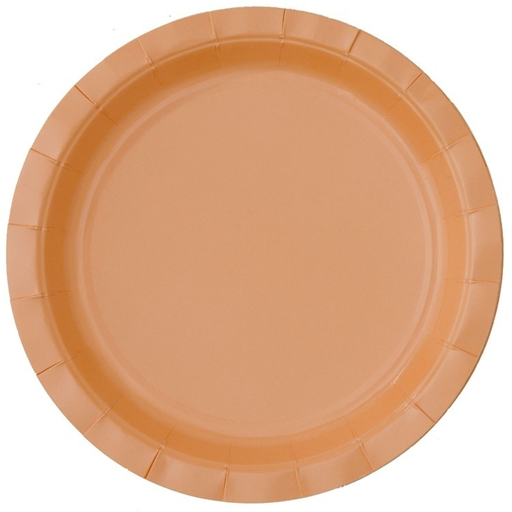 Тарелки однотонные, Персиковый, 17 см, 6 шт.