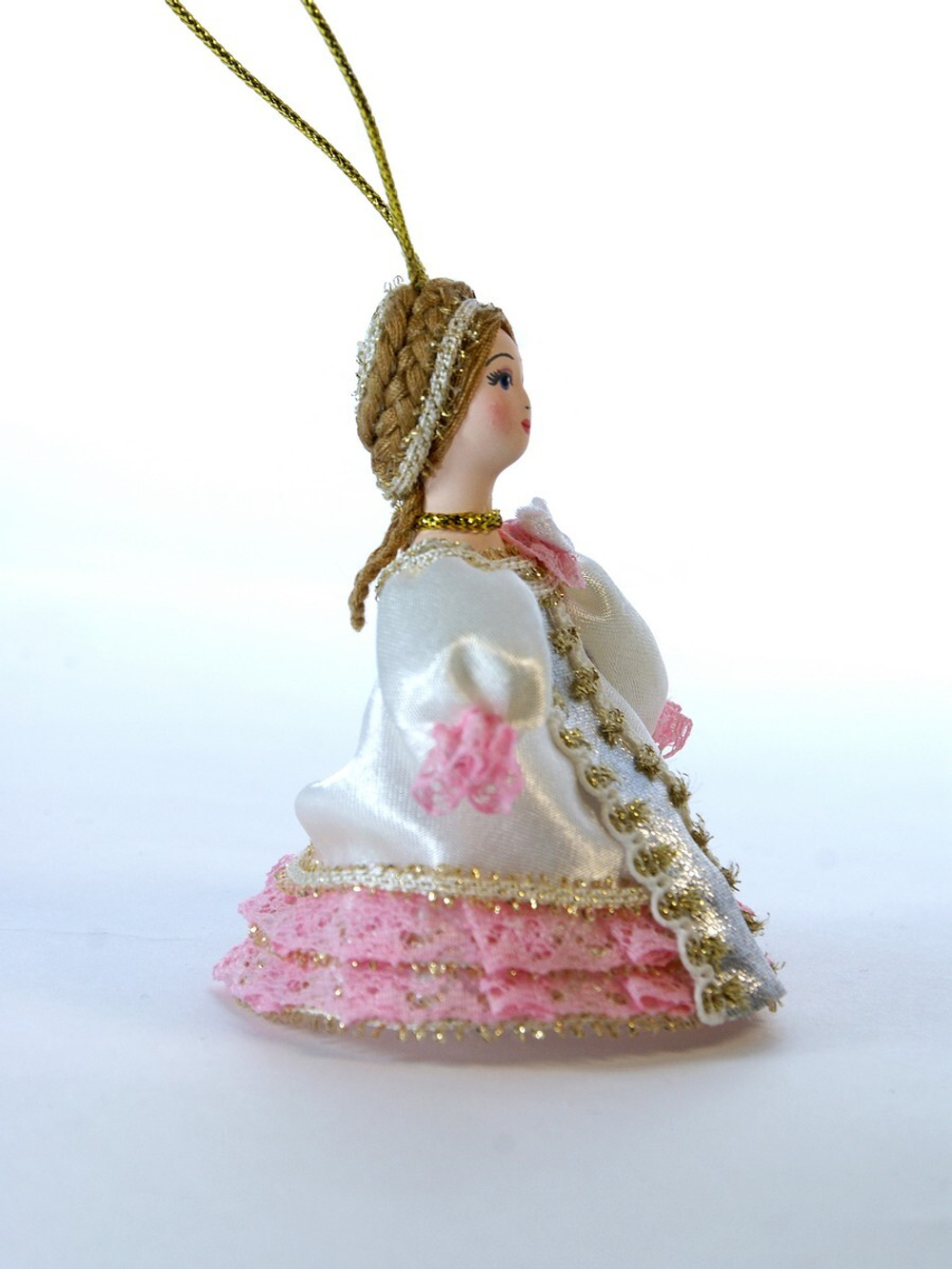 Кукла-подвеска Дама в бальном платье.